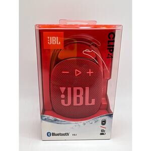 JBL Clip 4 Portable Bluetooth Speaker Red NEW
